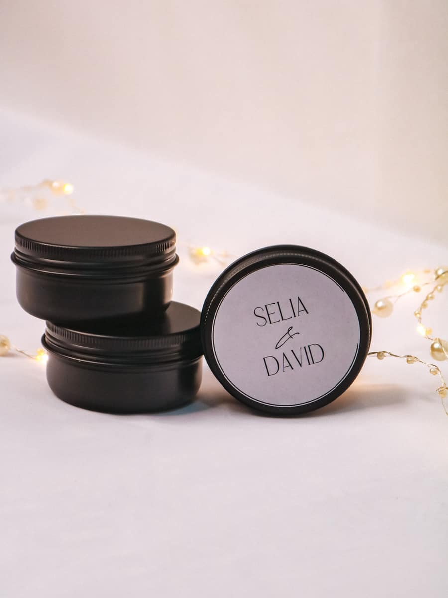 Marturii Nunta lumanare Cutiuta metalica 50g - imagine 3